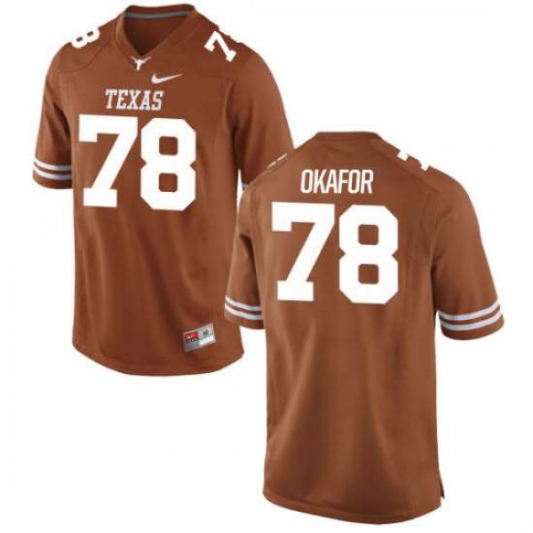 Mens Texas Longhorns #78 Denzel Okafor Game Stitch Jersey Orange